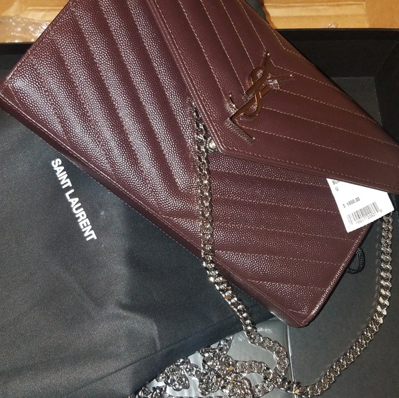 Yves Saint Laurent Handbags - Saint Laurent "YSL" 'Monogram' Wallet on a Chain